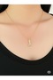 Steel Zircon Stone Boot Model Gold Color Women's Necklace - 3