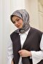 وشاح لامع منقوش - 8647 - مينك داكن - 5