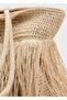 Natural Fiber Shoulder Bag with Tassels - 6