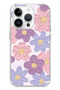 iPhone 14 Pro Compatible Colorful Daisies Watercolor Transparent Silicone Case