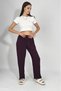 Women's Elastic Waist Ayrobin Tracksuit Pants Plum - 3