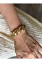 Imported Gold Twist Handcuff Bracelet - 4