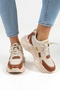 Brown Women's Casual Sneaker Shoes High Sole - with Color Options - 6