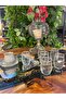 Ars Linka Silver Gilded Coffee Side Glass for 6 People, Water Glass, Soda-Soda Drink Glass - 7