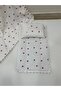 Poplin Fabric and Pompom Bottom Cover, Pillow and Blanket Set of 3 - 5