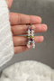 Natural Stone Colorful Luck Steel Earrings - 2