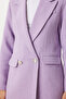 Women's Lilac Padded Stylish Buttoned Tweed Blazer Jacket Xl00005 - 4