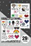 Pixel Figures Sticker Set, Pixel Themed Sticker Set, 29 Pieces of Pixel Themed Stickers