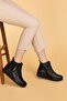 Women's Black Genuine Leather Anatomical Sole Boots - 3