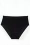 Pack of 5 Women's Black Cotton Soft Side Seamless High Waist Breathable Rib Slip Panties - 2