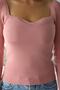 Women's Heart Collar Winter Knitwear Blouse - 4