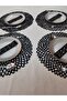Placemat/Large Suppla/40cm/Asymmetrical Motif/Coffee Table Cover/Table Cloth/4 Pieces - 3