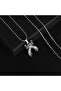 Religious Symbol Double Zulfikar Design Metallic Gray Men's Steel Necklace - 2