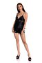 Women's Black 6-Piece Nightgown Set T3076 - 2