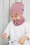 Boy's Dusty Rose Neck Collar Rope Detailed Beret Set - 4