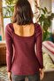 Women's Plum Square Collar Lycra Blouse BLZ-19001617 - 7