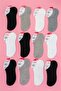 Pack of 12 Women's Cotton Summer Snekers Assortment Socks