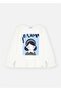 Girl's Long Sleeve Printed T-Shirt Cream 4009 - 2