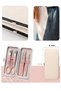 Portable Personal Care Set with Rose Gold Bag Stainless Steel Tweezers - Manicure & Pedicure Set - 5