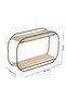 Decor-Tel Multi-Purpose Organizer Oval Shelf Wooden Desktop Bathroom Kitchen Shelf Jewelry and Makeup Organizer - 7