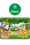 Wooden Puzzle Set with Cute Animals, Dinosaurs and Teddy Bear on the Plane - 3