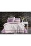 Purple Small Flower Springsingle Fitted Sheet Duvet Cover Set (100X200)