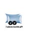 ANT SPECIAL Silk Textured Satin 50x70 Cm Pillow Case Anti-Sweat Odorless Curly Hair blue 2 Pieces