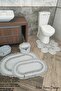 Jute,Bath Set,Bath Set,Bath Mat, Mat Set,Makeup Basket,Detergent Basket,Toilet Seat Mat - 4