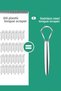 Stainless Steel Metal Tongue Cleaning Apparatus Ayurvedic Tongue Scraping Stick Scraper Stripper 1-Piece - 4