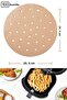 ® 100 Pieces of Air Fryer Baking Paper Disposable Oil-Proof Paper Round Hole Model - 7