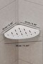Adhesive Bathroom Organizer Shower Shelf - Shampoo Holder Soap Dish Bathroom Corner Shelf White - 5