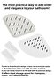Adhesive Bathroom Organizer Shower Shelf - Shampoo Holder Soap Dish Bathroom Corner Shelf White - 3