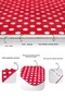 Set of 2 Classic Simple & Stylish 2-Piece Bath Mat Set with Geometric Motifs and Polka Dots on Red Floor - 4