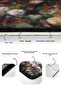 2-Piece Classic 2-Piece Bathroom & Kitchen Mat Set with Floral Motif and Leaves Pattern on Black Floor - 4