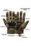 Waterproof, Breathable Fiber Leather Professional Motorbike Gloves with Velcro Fasteners. - 5