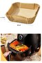 100 Pieces of Airfryer Baking Paper Square Plate Model Greaseproof Paper - 5