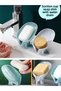 Practical Suction Cup Soap Dispenser with Water Drain |   Waterproof Solid Soap Dish with Suction Cup Gray