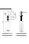 Built-In Liquid Soap Dispenser Matte Chrome Nickel Top Filling Feature Imported 7 Years Warranty 500ml - 4