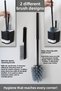 2-Pack Toilet Brush with Adhesive Holder - Wc Toilet Bowl Brush and Multi-Purpose Bathroom Cleaning Brush - 3