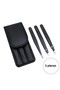 Professional 3-Piece Tweezers Set with Leather Bag - 4