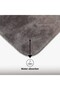 Unicolor Plain Brown 3-Piece Bath Mat Rug Set Non-Slip Toilet Seat Set - 4