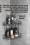 Teknotel Bathroom Organizer Shampoo Dispenser Soap Holder 2-Tier Adhesive Bathroom Shower Shelf Black St002 - 2