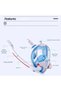 Double Tube Silicone Snorkel Full Face Diving Mask Fullface Anti-Fog Anti Leak Gopro - 7