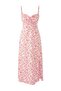Pembe Çiçekli Midi Dokuma Elbise TEDSS25EL00001 - 4