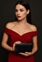 Black Color Glittery Satin Women's Evening Dress Bag