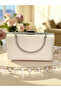 Skin Nude Color Waterway Patterned Satin Women's Evening Dress Bag - 3