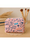Pink Text Printed Makeup Bag Organizer Pen Holder 15 cm – Star Home’S - 2