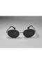 Seli̇n Gold Sunglasses Oval Frame Black Organic Glass Color 55-19-140 - 2