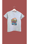 Gray Unisex Oversize Crew Neck Printed No1 Basic T-Shirt - 2