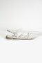 White Knitted Wrap Non-Slip Sole Sandals - 6